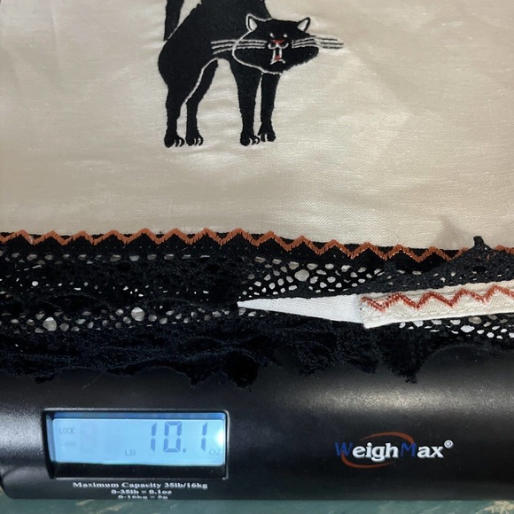 4 Halloween Tea Towels MWW Market Spider JOL Jack-o-lantern Ghost Cat Linens - Picture 12 of 13